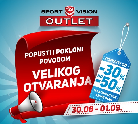 SAVREMENI SPORT VISION OUTLET NA NOVOJ LOKACIJI