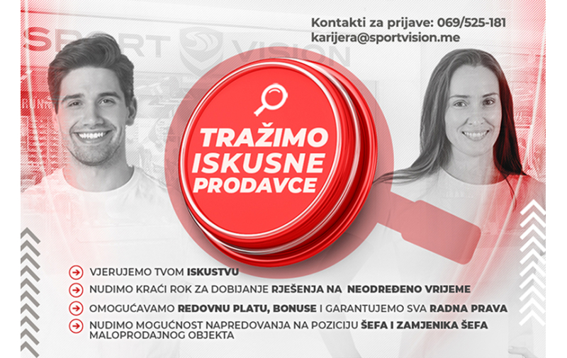 PODGORICA: POSTANI DIO EKIPE