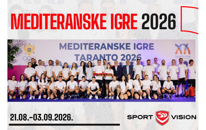 Ponosni sponzor Crnogorskog olimpijskog komiteta – Sport Vision, uz crnogorske sportiste na Mediteranskim igrama