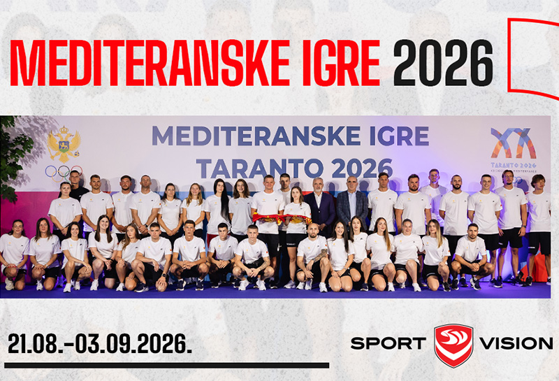 Ponosni sponzor Crnogorskog olimpijskog komiteta – Sport Vision, uz crnogorske sportiste na Mediteranskim igrama
