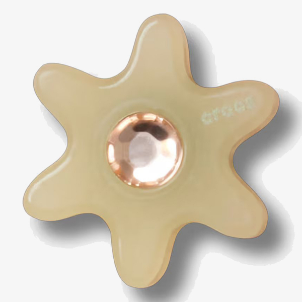 Crocs CROCS JIBBITZ / TAN FLOWER WITH GEM 