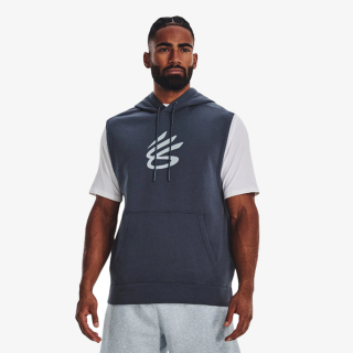 UNDER ARMOUR CURRY FLEECE SLVLS HOODIE-GRY 