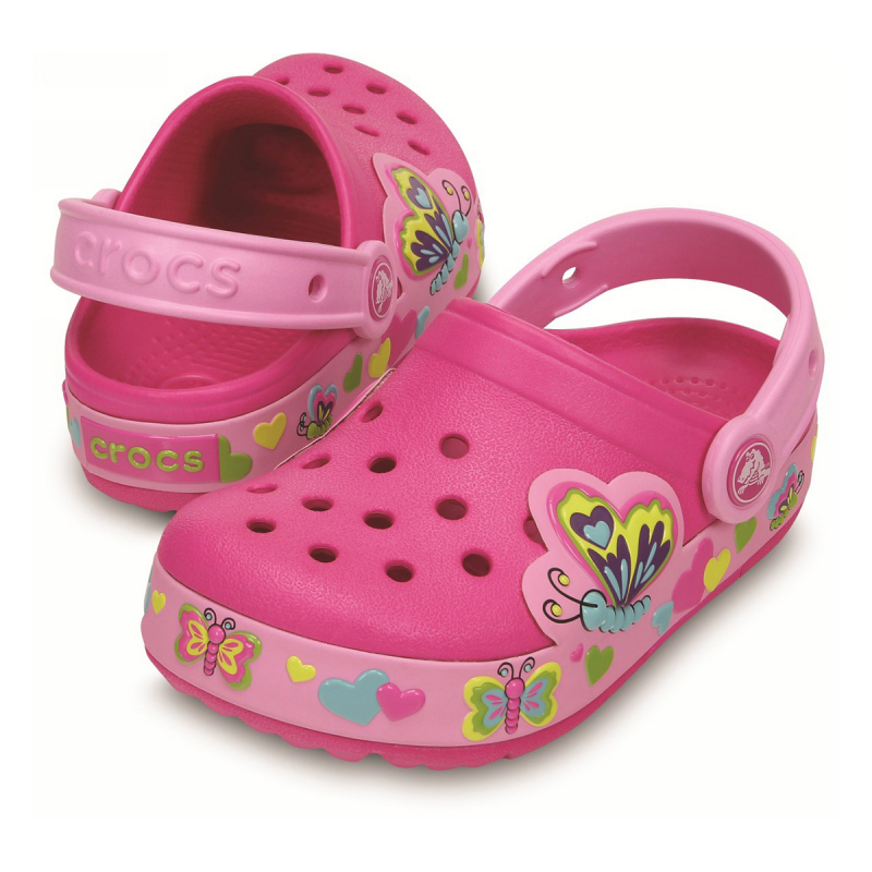Crocs PAPUCE KLOMPE CROCS LIGHTS BUTTERFLY CLO 