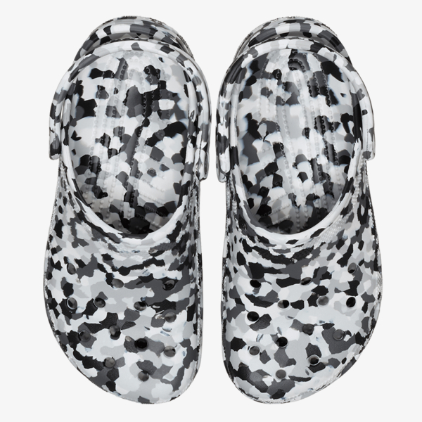 CLASSIC CONFETTI CLOG BLK/WHI 