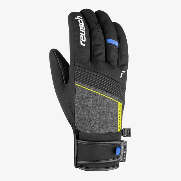 Reusch LUCA R-TEX XT  BLACK MEL./YELLOW/BLUE 