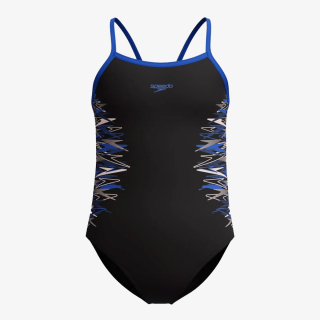 Speedo PLMT TSTRP MSCLBCK 1PC BLK/BLU 