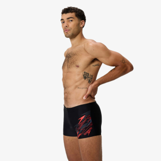 MEDLEY LOGO AQUASHORT BLK/RED 