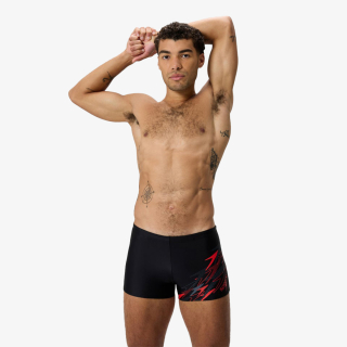MEDLEY LOGO AQUASHORT BLK/RED 