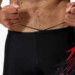 MEDLEY LOGO AQUASHORT BLK/RED 