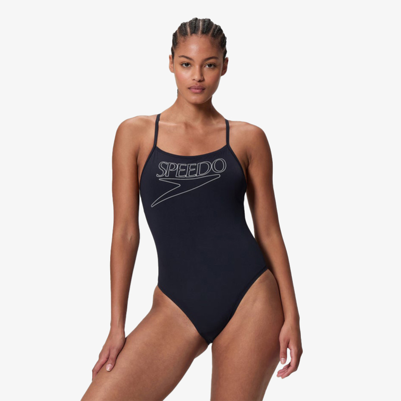 Speedo END+ LOGO THIN STRAP 1PC BLK 