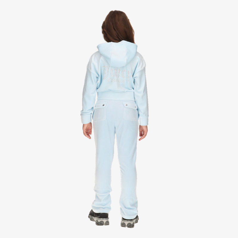 CROPPED VELOUR DIAMANTE ZIP THRU  BOOTC 