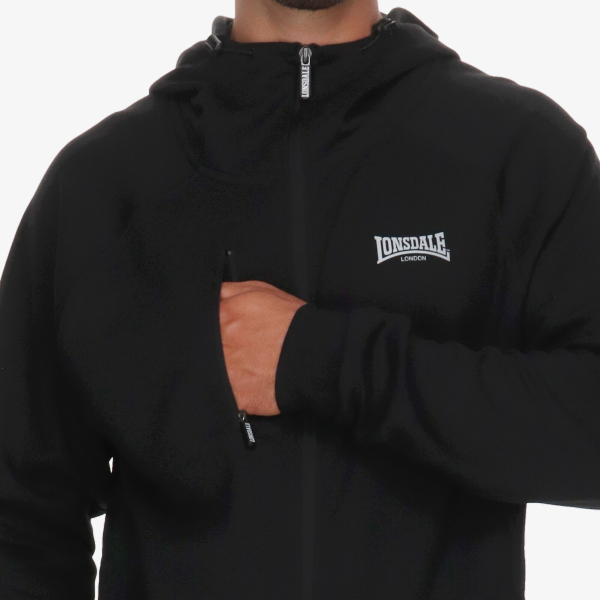 Lonsdale BLACK FULL ZIP HOODY II 