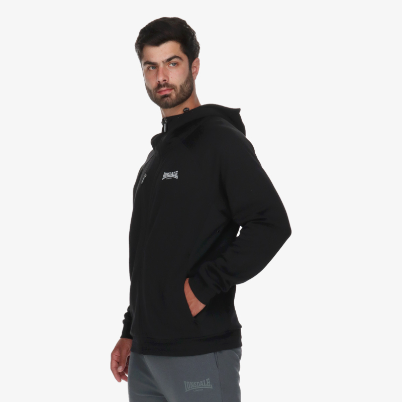 Lonsdale BLACK FULL ZIP HOODY II 
