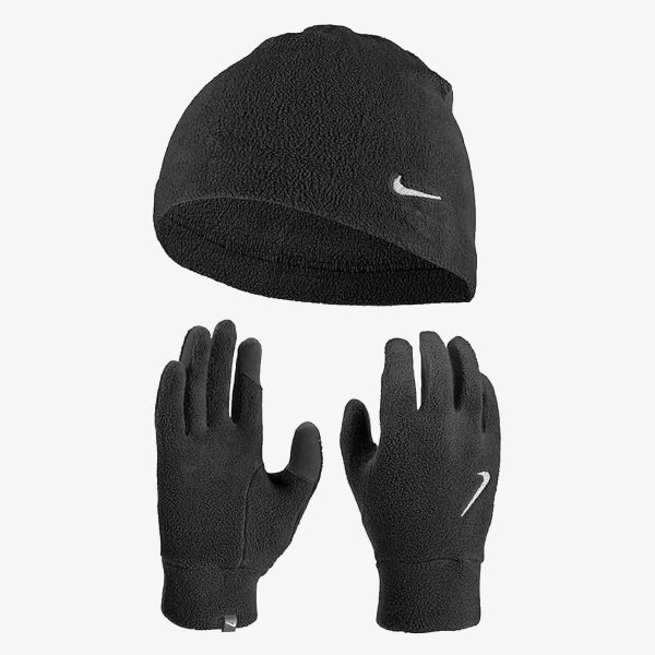 NIKE M FLEECE HAT AND GLOVE SET BLACK/BL 