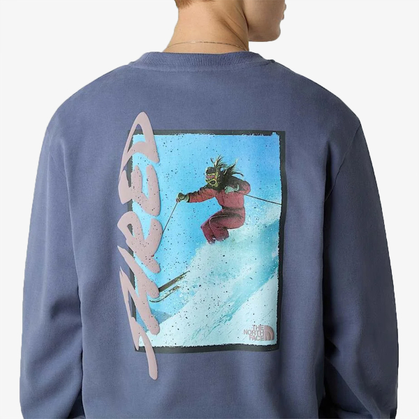 The North Face U NSE SLOPES RELAXED CREW SWEATSHIRT-GRA 