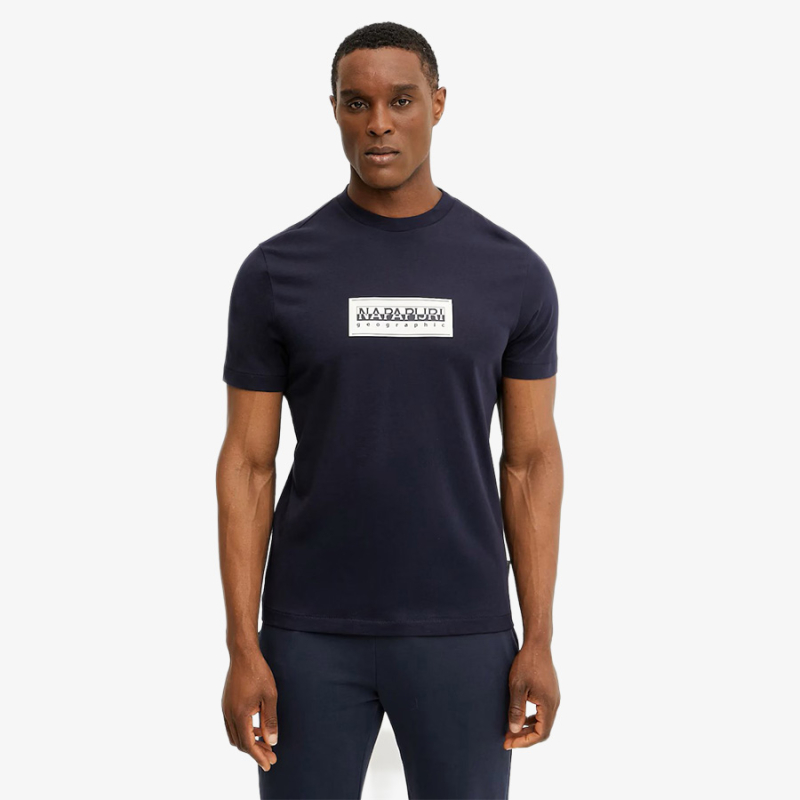 Napapijri S-BOX LOGO SS 176 BLU MARINE 