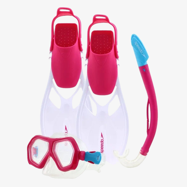 Speedo LEISURE JUNIOR DUAL LENSES AND FINS SET 