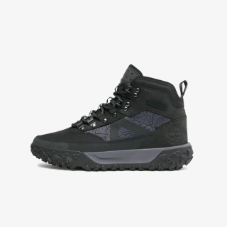 GREENSTRIDE MOTION 6 MID LACE UP WATERPROOF HIKING BOOT JET BLACK 